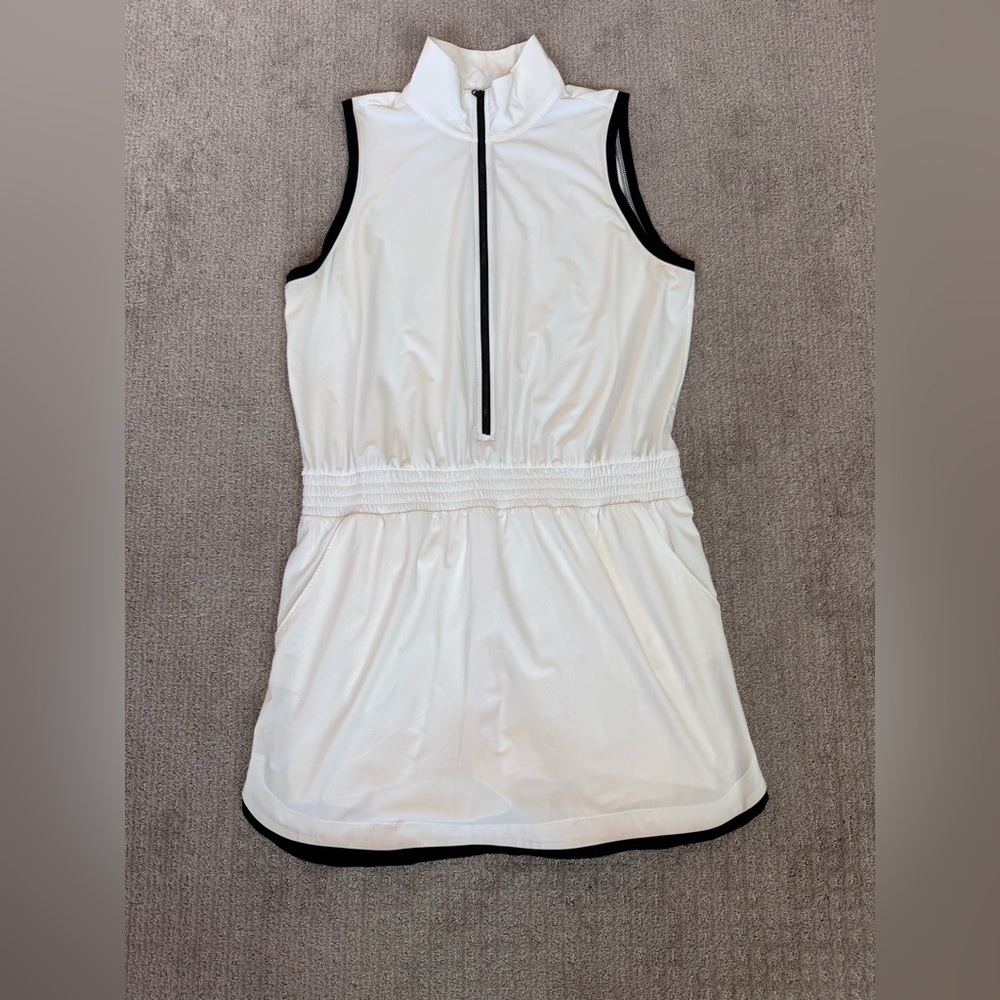 Calia White Golf Dress with Black trim